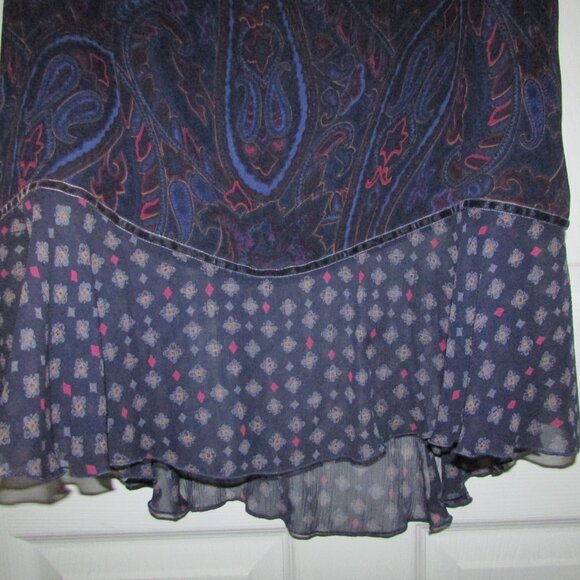 DUE per DUE Silk Print Skirt - Sz 14W - NEW - Picture 3 of 10